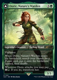 Doric, Nature's Warden // Doric, Owlbear Avenger Secret Lair Drop - Dungeons and Dragons Frame